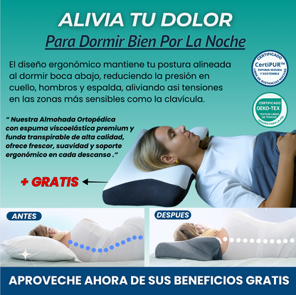 Almohada de Alivio Cervical + Almohada Ortopédica GRATIS