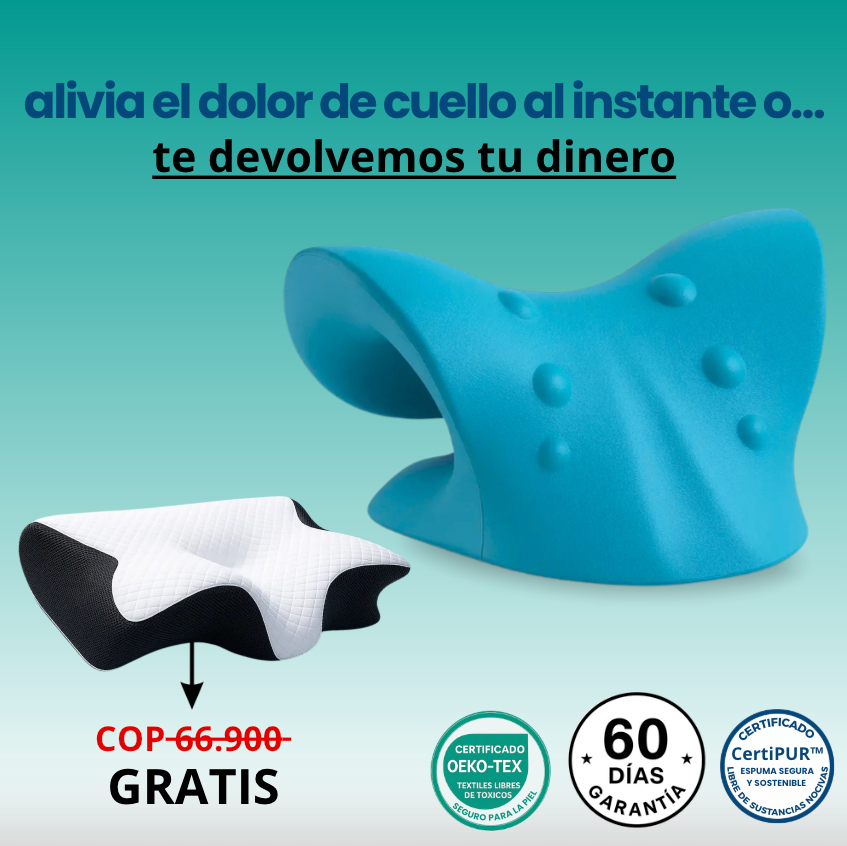 Almohada de Alivio Cervical + Almohada Ortopédica GRATIS