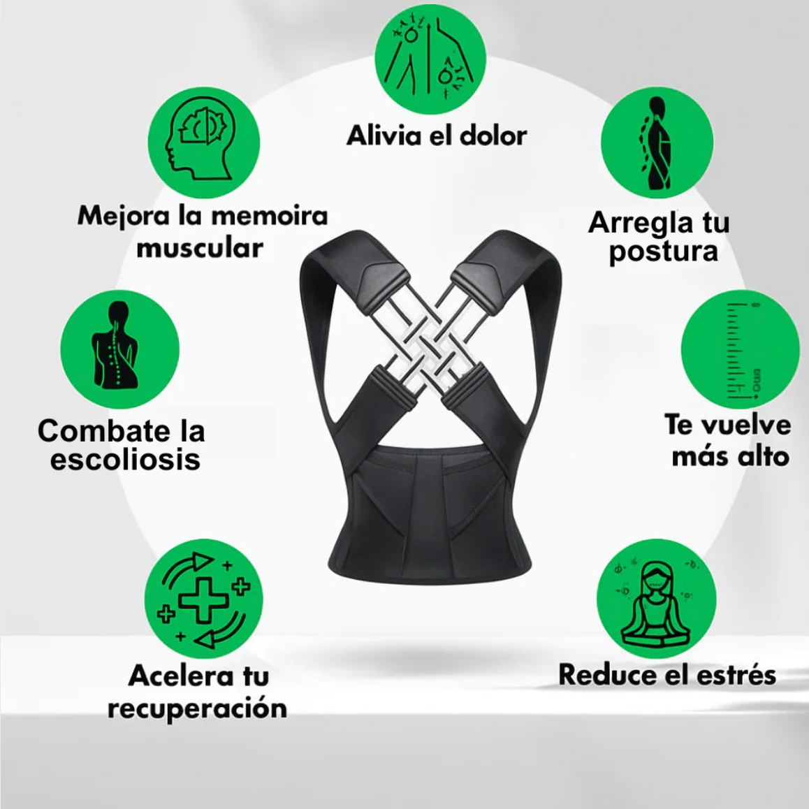 Corrector de Postura Instantáneo + Rodillo de Masaje ( Gratis )