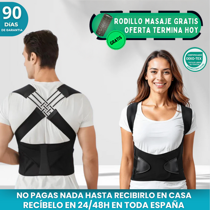 Corrector de Postura Instantáneo + Rodillo de Masaje ( Gratis )